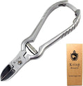 Professional Toenail Clippers for Thick Toe Nails - Heavy Duty Medical Grade Podiatry Stainless Steel Nail Clippers Cutter Trimmer Toenail Scissors for Men Seniors Podiatrist Tools (Silver, 6.25 Inch)