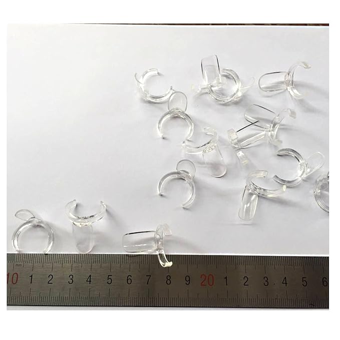 Finger Angel 100 pcs Clear Polish Nail Display UV Gel Colour Pops Display Nail Art Ring Style Nail Tips False Nails