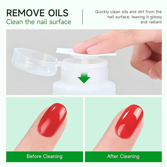 AIJIMEI 2in1 Poly Extension Gel Slip Solution 160ml Pump Bottle Nail Poly Gel Slip Solution For Nail Art Extensions, Nails Gel Cleanser Quick Cleaning Surface Floating Gel Smooth & Glossy Results