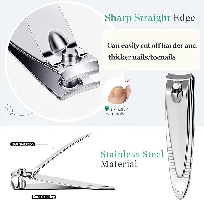 30-Pack Fingernail Clippers Pack, Stainless Steel Small Nail Clippers in Bulk, Portable Travel Mini Finger Nail Clippers for Women Men Homeless Care Package Supplies Bulk Set