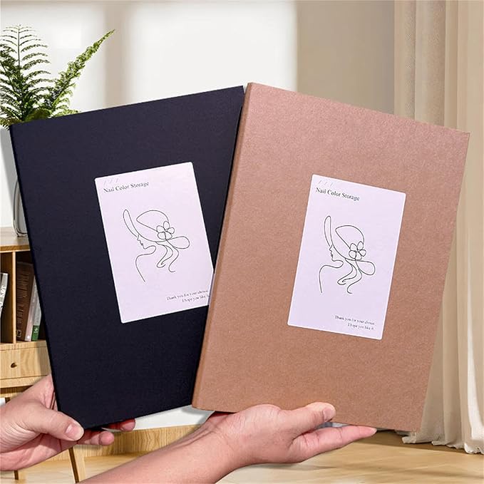 Acycoin2A 357 Extra Large Press on Organizer Nail Storage and Display Binder Book Loose-Leaf Nail Color Sample Exhibition Album with Nail Tape and Nail Tips