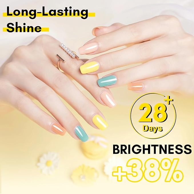 Makartt No Wipe Top Coat and Base Coat Kit with Clear Blooming Gel Bundle, Clear Gloss Shiny Stain Resistant General Gel Top Coat Nail Polish, Clear Blooming Gel 15ml for Spreading Effect