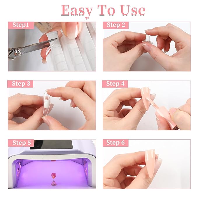 BQAN 2 Set Nail Holder for Painting, Stand for Press On / Display With 96 Pcs Reusable Putty (Clear)