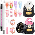 Solid Builder Gel for Nails LEDSUUEI - 2 Color Clear Pink 3D Nail Gel Sculpting Non-Sticky Hand Carving Glue Extension for Manicure Salon Home Decoration DIY 20g