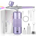SAVILAND Advanced 30 PSI Airbrush Kit: Purple AirBrush for Nails 0.3s Instant atomization Three-Mode Limitless Nail Art Creativity & Salon-Perfect Instant Color Nail Airbrush Machine for Ombre French