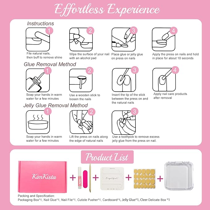 Handmade Acrylic Press On Nails Almond, Pink Press On Nails Medium, Ombre Nails Heart Rhinestone Flower For Women Gift, Reusable Stick On Fake Nails Kit With Nail Glue (Pink Romance-S)