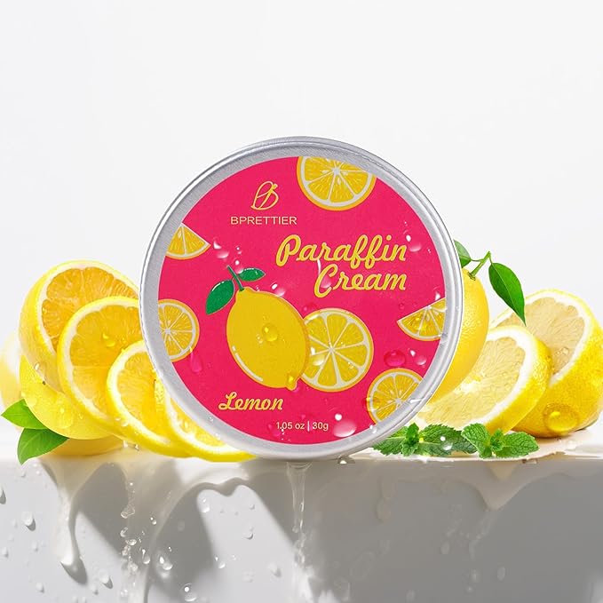 Cold Paraffin Wax Cream for Hands and Feet, Shea Butter Cuticle Balm, Lemon Scent Home Spa, No-Heat Moisturizing Mask