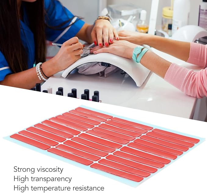 Nail Tape, 10 Sheet Nail Art Tape, Nail Display Stickers Double Sided Adhesive, Paper Sheets Supplies for Nail Tip Color Salon