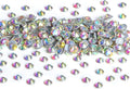 NCB 2880pcs Hotfix Rhinestones Flatback Glass Crystal Mixed Color Rhinestone with Tweezers and Picking Pen for Crafts Clothes Nail Art (Crystal AB, SS8 2.4mm)