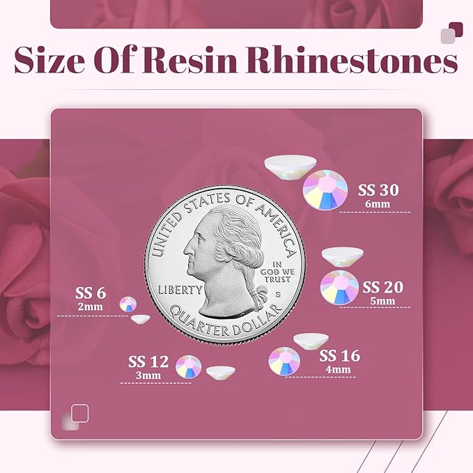 1500PCS 6mm Resin Jelly Rhinestones in Bulk (White AB), Bedazzling Flatback Crystals Rhinestones for Crafting DIY Nail Decoration, Gems Diomand Charms for Tumbler Shoes Clothing Fabric
