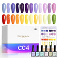 CANNI 30Pcs Gel Nail Polish Set - 9ML Summer Colors Orange, Yellow, Purple, Green Gel Kit, Soak Off UV LED Nail Polish for DIY Nail Art, Manicure Starter Set for Home & Salon