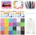 Colorful DIY Resin Rhinestone Kit for Bedazzling, Resin Jelly Rhinestones for Bedazzling, Multicolor 3mm Flatback Gems,Rhinestones Gems Bedazzling Bedazzed Kit for Nail Art (24000PCS)