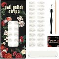Nail Polish Strips (No UV Lamp Needed) - 22 Pcs Salon Quality Gel Nail Stickers - Long Lasting Wraps (Creamy Silk White)