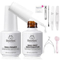 Beetles Nail Dehydrator and Primer Nail Prep Care Tool Kit 20ml Large Capacity Acid-Free and Hema Free Dehydrate Bond Primer with Manicure Tools Gifts for Women