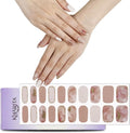 Semi Cured Gel Nail Strips – Real Gel Nail Polish Wraps for Brittle Nails | Waterproof Long Lasting Easy Peel-Off Removal | Hema-Free | 20-Piece Salon Kit with File & Stick