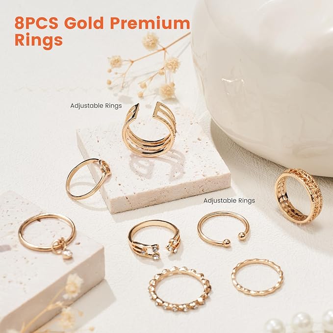 Practice Hand for Acrylic Nails: Silicone Nail Hand Practice with Gold Rings - Flexible Fake Hand Mannequin Nail Hand Kit for Beginners (Brown)