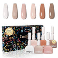 CAMILA ¿ 6pcs 15ml Hema Free Tpo Free Gel Polish Set Light Nude Gel Nail Polish Kit Soak Off Gel Polish Manicure Salon For Women L Set