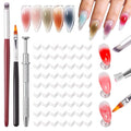 100PCS Soft Sponges With Grabbing Pen and 2 PCS ombre nail brushes set For Ombre And Aura Nails Art, Pro Nail Art Tools Accessories Supplies, Ombre Nail Sponges For Ombre Nails Art Tools