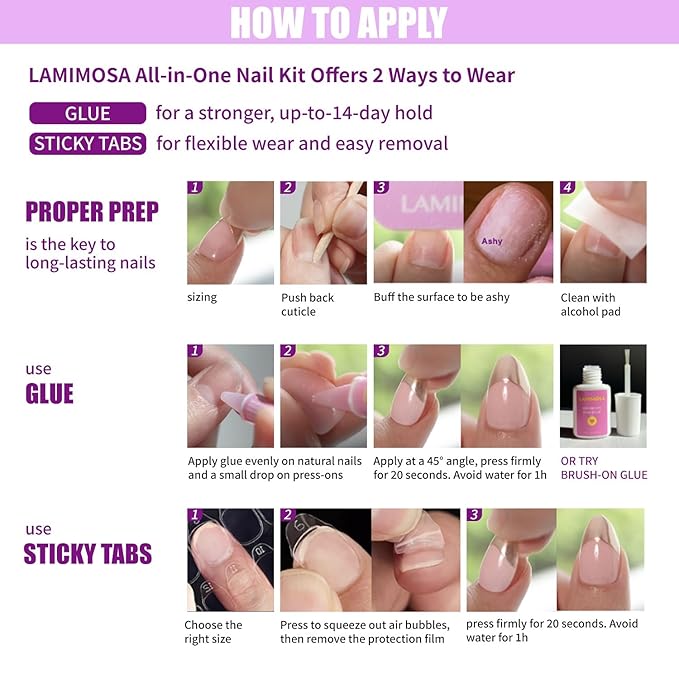 LAMIMOSA 32Pcs Cat Eye Press On Nails Short Round, Soft Gel Black Fake Nails in 16 Sizes, Reusable Glue on Nails Kit, GALAXY