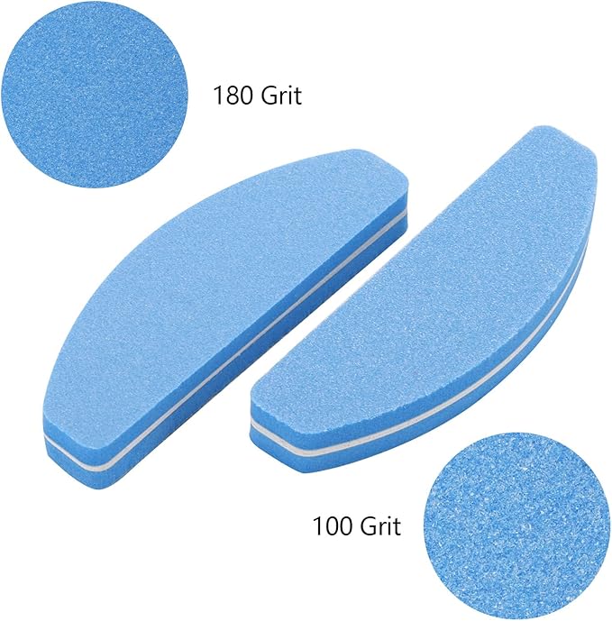 40 Count 100/180 Grit Mini Nail Buffer Block Small Nail Files for Acrylic and Natural Nails