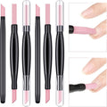 Mudder 6 Pieces Pumice Stone Nail File Cuticle Remover Stick Double-Headed Polishing Pen for Women Mother Girl Gifts Household Beauty Salon Nails Care Supplies