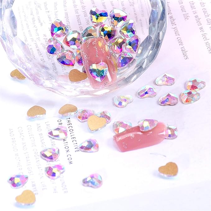 AD Beads Top Czech AB Crystal Flatback Rhinestone Nail Art Decoration Multi Shape (S16 Cosmic 4x6mm, 100 Pcs)