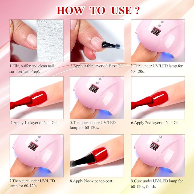 MTSSII Gel Nail Polish Set, 12PCS Nude Violet Black White Gel Nail Polish Kit, Soak Off UV/LED Nail Polish Nail Art Design Salon Home Gifts for Women