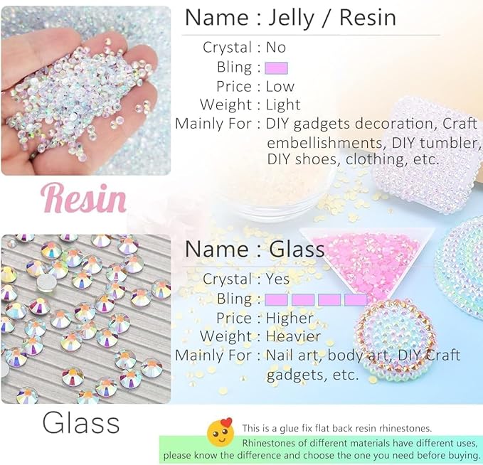 Light Pink AB Resin Rhinestones w B7000 Glue for Bedazzling Crafting 2mm-6mm Flatback Jelly Stones Diamonds Gems Bedazzler Kit Charms for Nails Face Eyes Makeup Tumblers Bottles Crafts Shoes