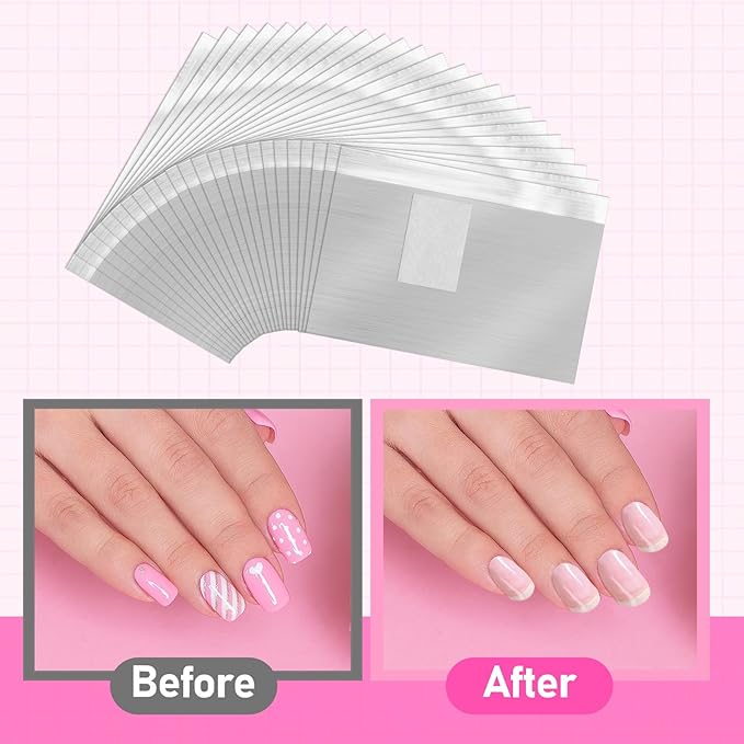 SHENLIU 1000Pcs Nail Polish Remover Foil Wraps Soak Off Foils Pads Gel Nail Polish Removal Tool Kit for Professional Salon & Home Use with Lint-Free Lager Cotton Pad