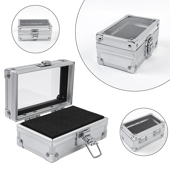 50 Holes Nail Drill Bit Holder Storage Box Case Nail Polishing Heads Holder Organizer Container for Salon Nail Grinding Head