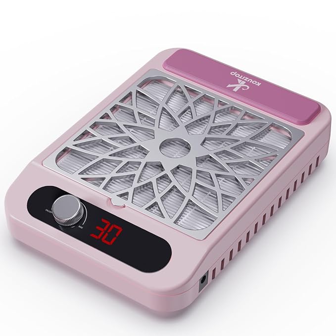 Nail Dust Collector for Nail Techs,Compact & Quiet Vacuum Fan Dust Collector with Reusable Filter, Powerful Dust Suction Machine,Nail Tech Must Haves for Gel Polish,Pedicures,Salon & Home Use