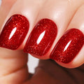 Christmas Red Glitter Gel Nail Polish, Sparkle Shimmer, 0.5 Fl Oz (Pack of 1), Long Lasting, Salon Quality, Non-Toxic