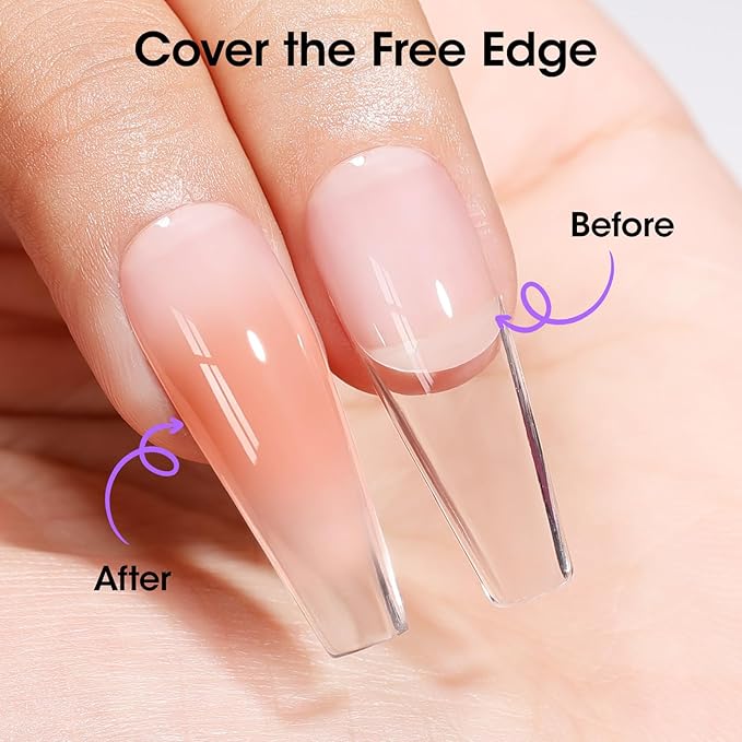 GELLEN Nude Patting Gel Polish, Cream Cushion Gradient Painting Gel for Ombre Aura, French Nail Art, Pat Paint Gel for Drawing Liner with Silicone Brush & 36pcs French Tip Guide