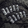 Premium Handmade Nails with Dragon Claw Tips Gothic Vampire Theme Unique Niche Design Easy to Wear Size S