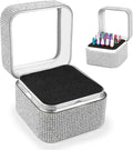 Nail Drill Bits Holder Rhinestone Case Box- 30 Holes Dustproof Portable Storage Box Efile Nail Bits Displayer Organizer Container for Manicure Tools