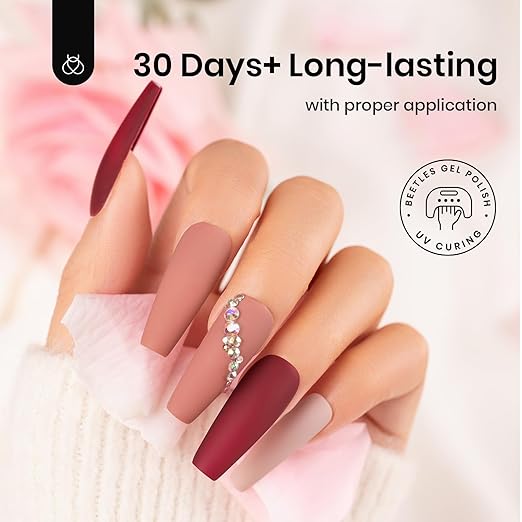 beetles Gel Polish Gel Base Coat, 15ml Prebond Base Gel Nail Polish Long Lasting Soak Off U V Nail Lamp Base Coat Upgraded Formula for Salon DIY Design Manicure Gifts for Women