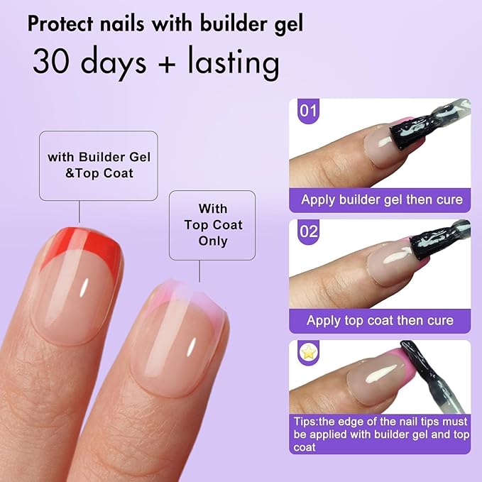Gel French Tip Nails Short Square French Tip Press on Nails SXVME Soft French Nail Tips 150Pcs Pre-applied Tip Primer Natural Skin Tones Fake Nails Extensions Gel Nails Kit for Women Girls DIY