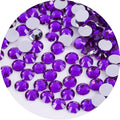 4500 Pcs SS6 2mm Flatback Rhinestones for Nails Art Crafts Glitter Round Gems Crystals DIY Clothes Shoes（Dark Purple)