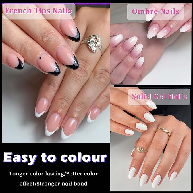 510pc Short Almond Nail Tips, Soft Gel Nail Tip Almond Fake Nails Artificial Fingernail, 15 Sizes Full Cover Clear Press on Nail Short Acrylic Nails Tips for Nail Extension, Press Nails Making