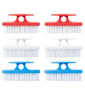 Superio Nail Brush Set (6 Pack) Cleaner with Handle, Durable Brush Scrubber to Clean Toes, Fingernails, Hand Scrubber All Surface Cleaning, Heavy Duty Scrub Brush Stiff Bristles (Red- White- Blue)