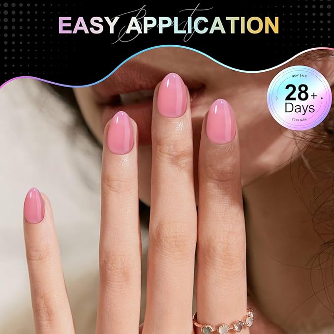 Extra Short Almond Nail Tips, 240Pcs Double-Sided Matte Full Cover Soft Acrylics Gel Fake Nails, No File Clear Press on Nails for Nail Extension, Manicure, Home DIY, Salon, 15 Sizes