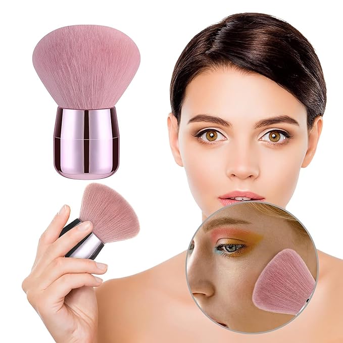 Pink Professional Nail Dust Brush, Soft Bristles for Acrylic Nails, Dip Powder, Makeup
