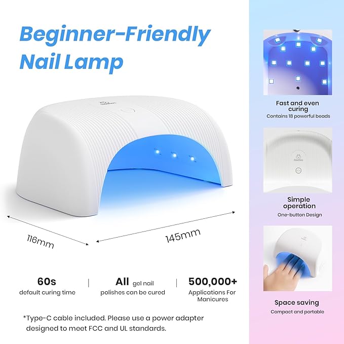 Beetles Deal Box Gel Nail Polish Kit with U V Light - 20 Colors Gel Polish 40 Pcs All-In-1 Nail Kit with TPO & HEMA Free Base and Top Coat DIY Nails Supplies Home Salon Manicure Set Gifts for Women