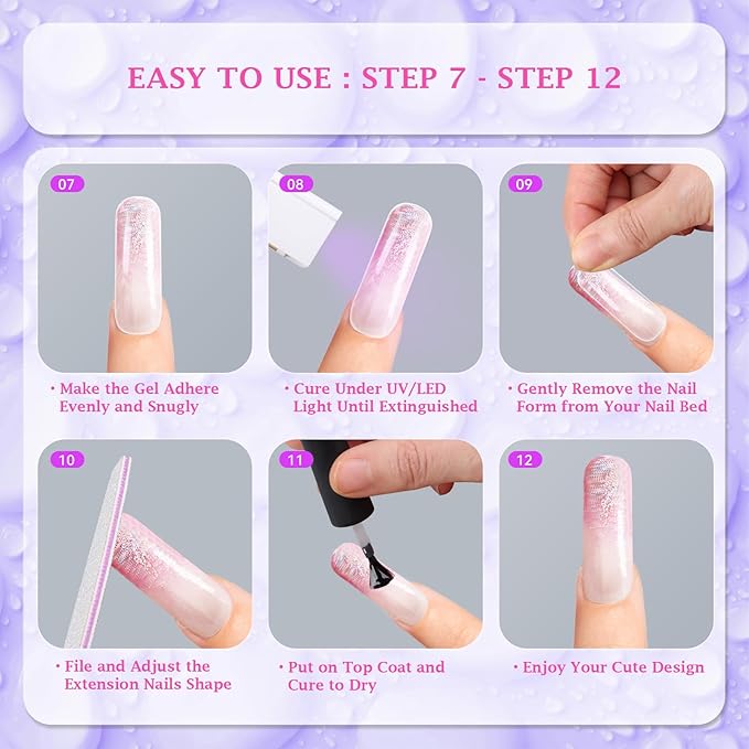 outopen 150pcs Long Curved Coffin Nail Forms Thicken Clear Coffin Shape Nail Mold for Polygel Acrylic Extension Full Cover Fake Press On Nail Molds for Beginners DIY Manicure,15 Sizes