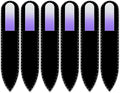 Mont Bleu Rainbow Crystal Nail File in Black Pouch - Small/Purse Size - Czech Tempered Glass - Handmade in Bohemia (Czech Republic)