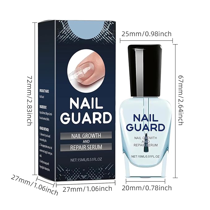 Onyxoguard Nail Growth And Repair Serum, Nail Growth and Strengthener Essence For Thin Nails And Growth, Nail Growth Serum, Onyxoguard Serum (2PCS), White