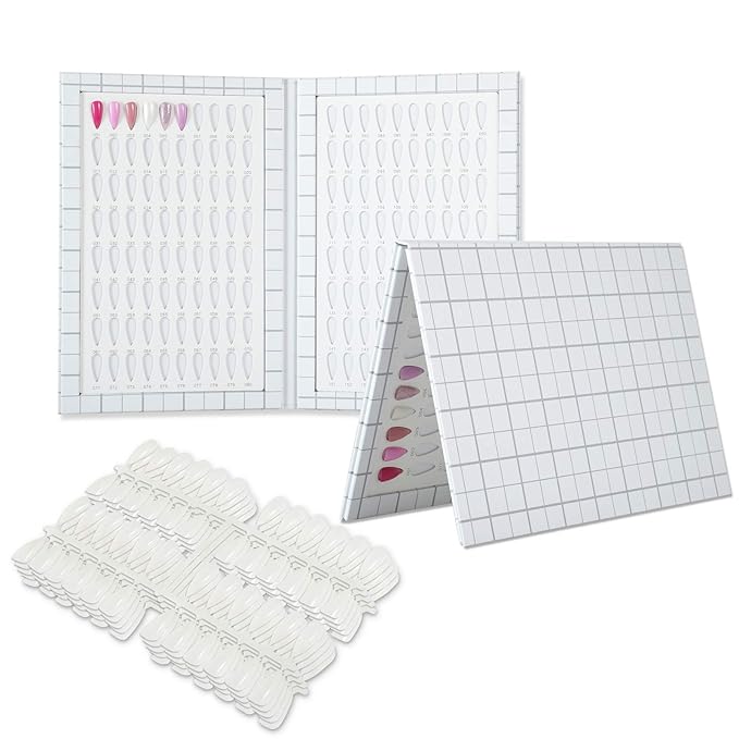NMKL38 160 Nail Color Display Book Chart with 240 Nail Tips UV Gel Polish Color Card Board Salon Tools (A03)