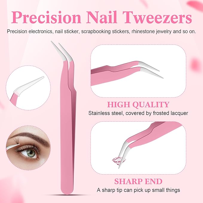 Tatuo Rhinestone Picker Tool Set Wax Pen for Rhinestones Diamond Art Painting Dual Head Dotting Pen with 2 Extra Wax Tips and 1 Nail Art Tweezer for Nail Arts DIY Crafts (Colorful)