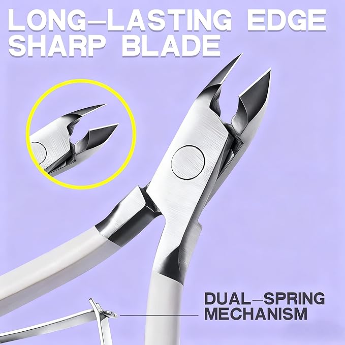 Kylara Cuticle Trimmer & Nippers,Stainless Steel Cuticle Cutter Clippers for Women, Rustproof Durable for Fingernails Toenails Manicure Pedicure,Corta Cuticulas Profesional Salon Home Use 1PCS