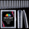 EBANKU 120Pcs Poly Extension Gel Dual Nail Forms - Square Clear Coffin Nail Molds, 12 Sizes for Gel Manicure & DIY